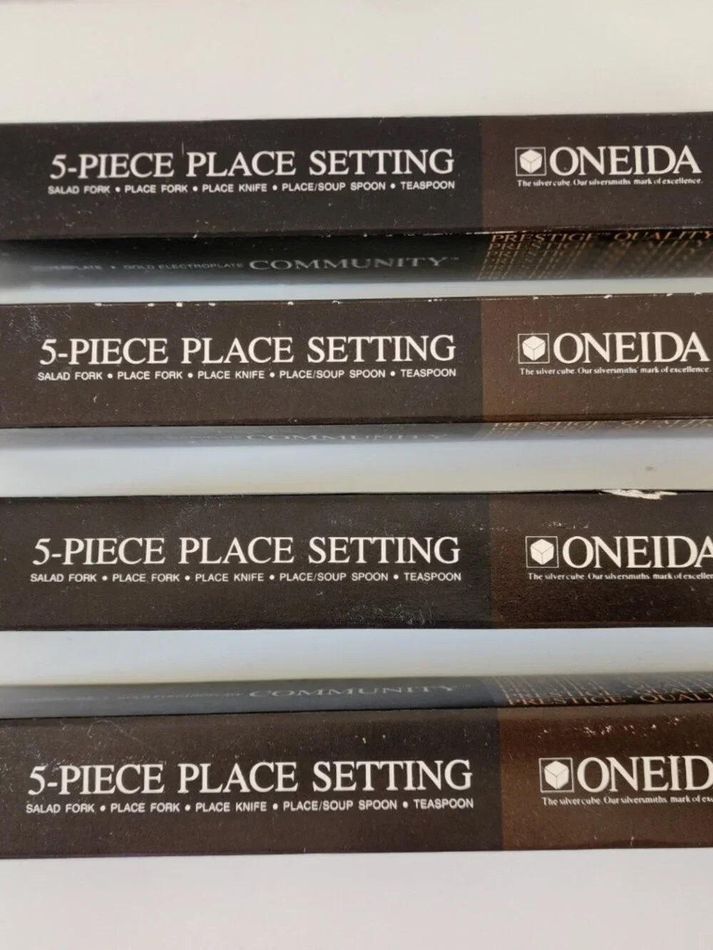 Vtg NEW Oneida Silver SHELL Community Silver Plate Flatware 5pc Place Setting